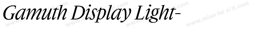Gamuth Display Light字体转换
